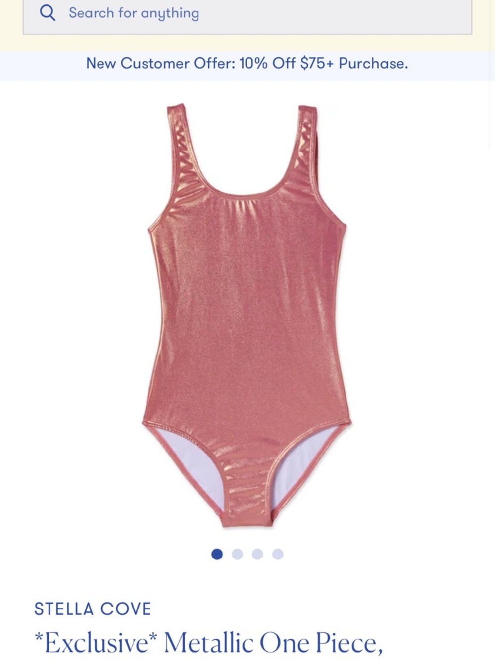 Stella Cove, *Exclusive* Metallic One Piece,
Holographic Pink